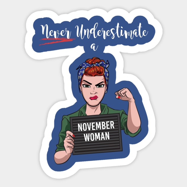 November Woman Sticker by Surta Comigo